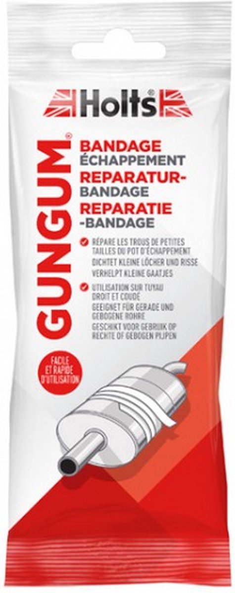 uitlaatreparatie Gun Gum Bandage 110 cm rood