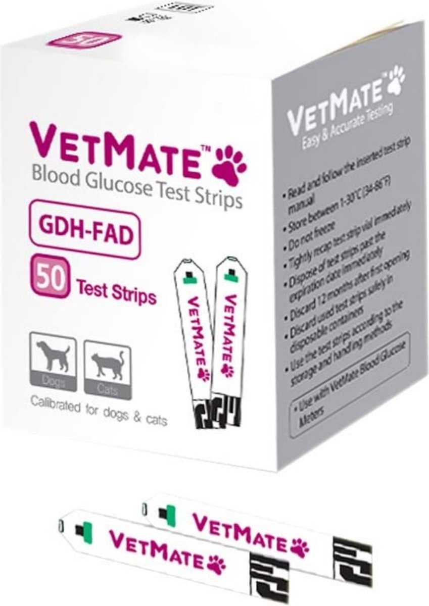 VetMate bloedglucosemeter teststrips 50 stuks - I-Sens