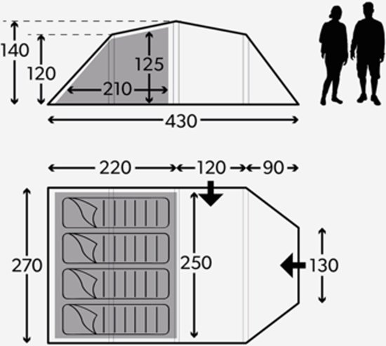 Kampa Mersea 4 Tent van Kampa — afbeelding 5
