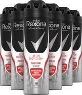 Bol.com Rexona Men Active Shiel Deodorant - 6 x 150 ml - Voordeelverpakking aanbieding