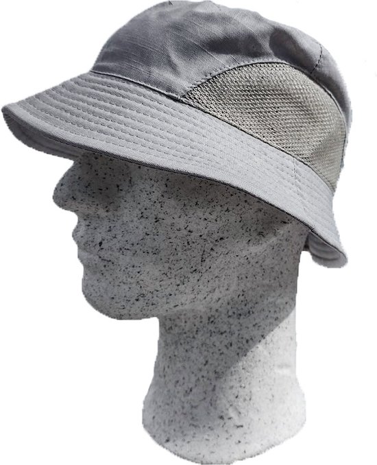 Vissershoedje – Grijs – Outdoor hoed – 57 cm - Bucket Hat - Zonnehoed - Camping Cap