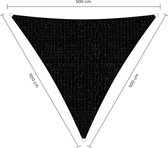 Sunfighters driehoek schaduwdoek - 5 x 5 x 5 m - Zwart - Waterdoorlatend