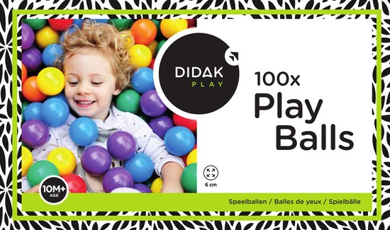 100 Speelballen in Doos - Didak Play - 6 cm Diameter — afbeelding 4