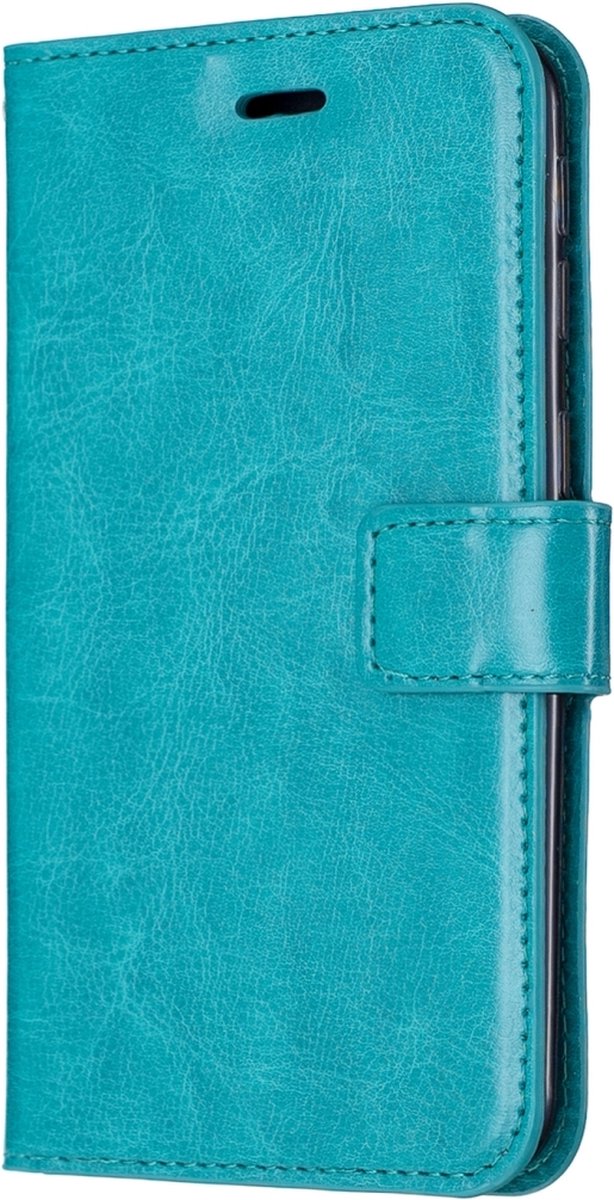Mobigear Telefoonhoesje geschikt voor Samsung Galaxy A20e Hoesje | Mobigear Wallet Bookcase Portemonnee | Pasjeshouder voor 3 Pasjes | Telefoonhoesje voor Pinpas / OV Kaart / Rijbewijs - Turquoise