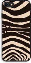 Case Company® - iPhone 8 hoesje - Arizona Zebra - 100% Biologisch Afbreekbaar - Duurzaam - Biodegradable Soft Case - Milieuvriendelijke Print op Achterkant - Zwarte Zijkanten - Bescherming Ov