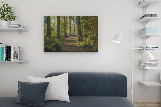 Artaza - Peinture Sur Toile - Sentier Dans La Forêt - 90x60 - Photo Sur Toile - Impression Sur Toile