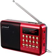 Homezie Draagbare radio | Pocket radio | USB-poort & MicroSD kaart | Compact | Speelt MP3-bestanden | Radio | USB oplaadbaar