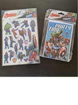Uitnodiging kaarten Marvel Avengers 10 stuks / boekje sticker