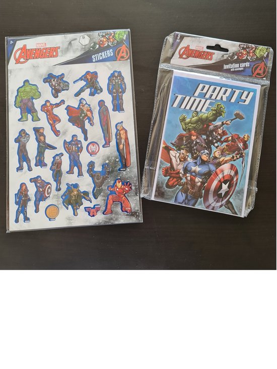 Cartes D Invitation Marvel Avengers 10 Pieces Livret Autocollant Bol Com