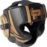PunchR™ Vechtsport Hoofdbeschermer Electric Zwart Goud maat XL