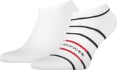 Tommy Hilfiger Sneaker Breton Stripe (2-pack) - heren enkelsokken - wit gestreept - Maat: 39-42