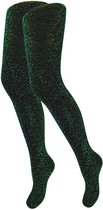 Kindermaillot - Glitter - Zwart-Groen - Maat 98/104