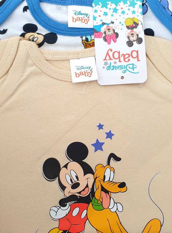 Disney Baby Mickey Mouse, Pluto et Donald Duck Onesies Taille 74