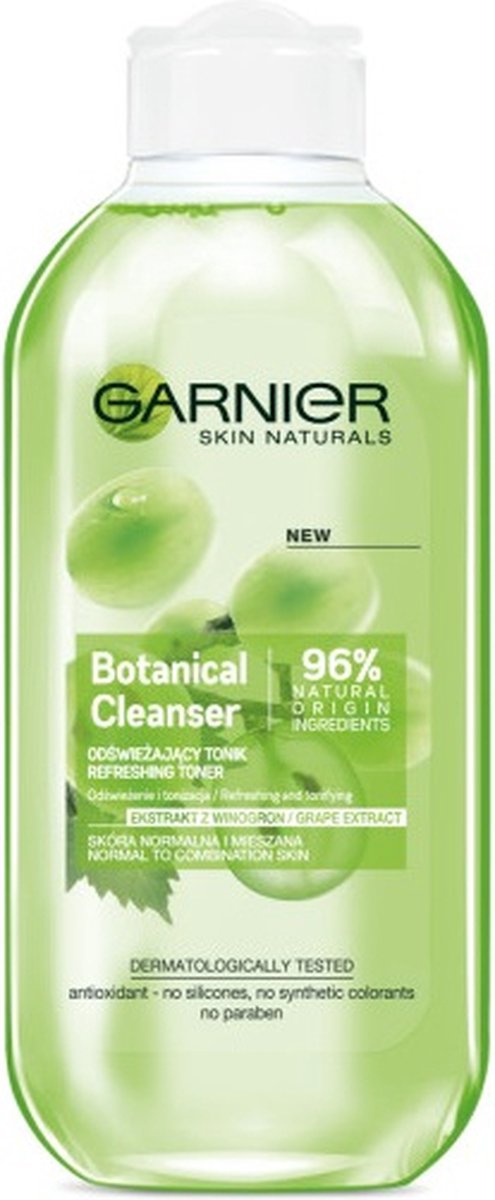 Garnier - Botanical Cleanser Refreshing Toner odświeżający tonik dla skóry normalnej i mieszanej Ekstrakt z Winogron 200ml