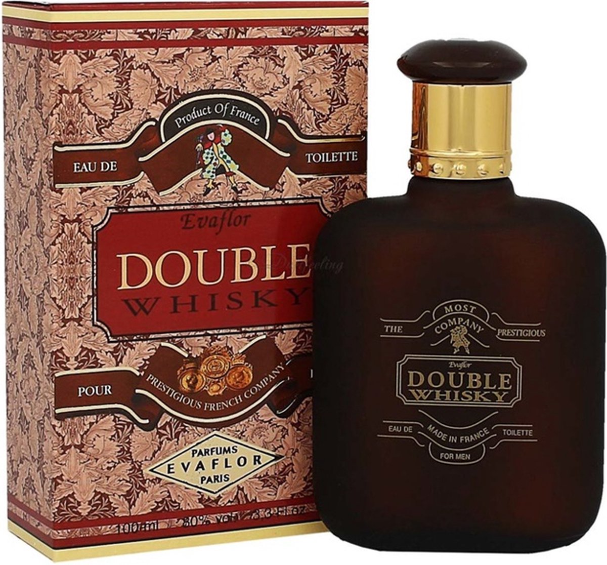 Whisky - DOUBLE - Heren Parfum -  Een sterk kruidige geur met Bergamot - Kruidnagel - Musk - 100 ml
