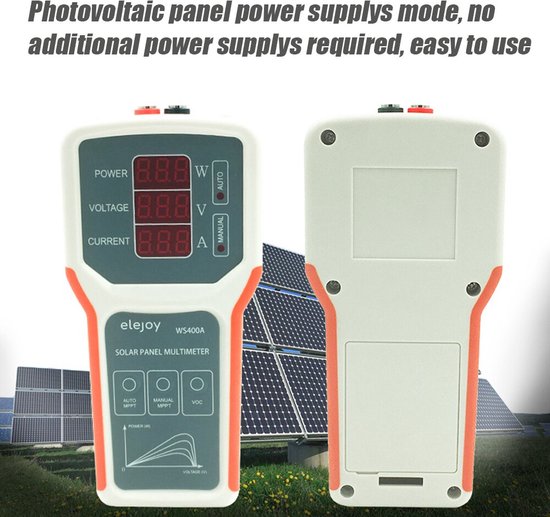 Multimeter Fotovoltaïsche paneelvoeding MPPTtester voor