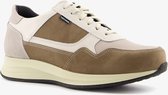 Tudo Volta leren heren sneakers - Bruin - Maat 45 - Uitneembare zool