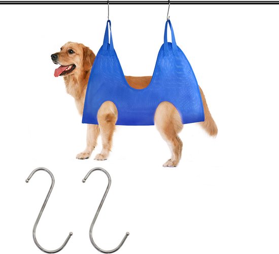 Chats, sac suspendu pour chien pour couper facilement les ongles, bleu taille Medium, sac à linge, coupe-ongles, soins pour animaux de compagnie