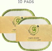green-goose XL Herbruikbare Wattenschijfjes | Make-Up Remover Pads | 10 Stuks | Zacht | 10 cm | 3-laags | Bamboe Biokatoen