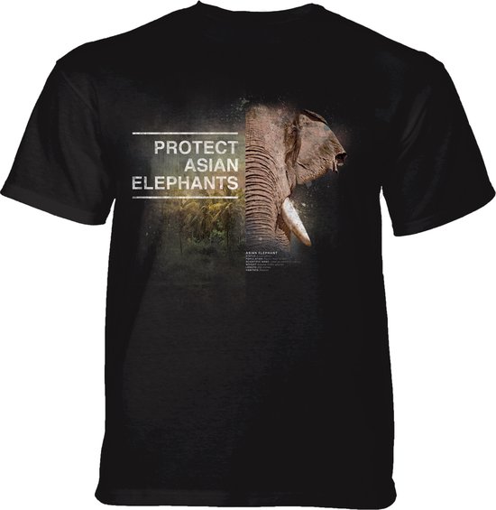 T-shirt Protect Asian Elephant Black L
