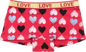 Boxershort dames - Lichtblauw - Hartjesprint - Maat XL