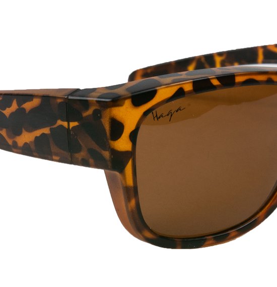 Haga Eyewear overzet zonnebril groot bruin polariserend - overzetbril - overzetzonnebril van HAGA Eyewear — afbeelding 2