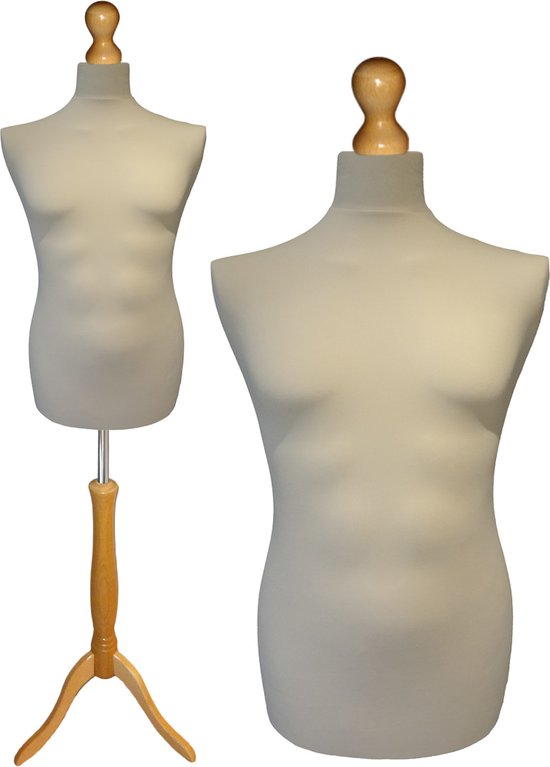 Paspop Ecru Paspop Heren Mannequin Mannequin Man LB Driepoot