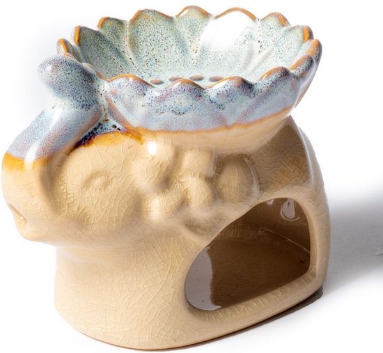 Aromabrander Olifant Naturel (Wax/Smeltkaarsjes En Olieverdamper Etherische Olie) (12,5 x 9 x 9 cm)