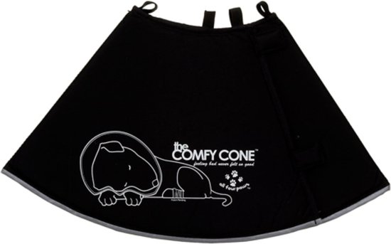 Comfy Cone Hondenkap Zwart - S 14/24-30 CM