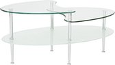 Nancy's Florac Salontafel - Salontafels - Koffietafels - Glas, Metaal - 45,72 cm x 50,80 cm x 96,52 cm