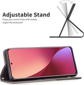 Xiaomi 12X Hoesje - Mobigear - Rhombus Slim Serie - Kunstlederen Bookcase - Grijs - Hoesje Geschikt Voor Xiaomi 12X