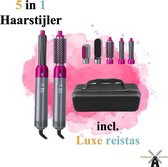 LETO Airwrap - 5 in 1 airwrap -  hair styler - automatische krultang - Föhnborstel - airwrap krultang - airwrap styler - 5 in 1 Multistyler - Trendy Airstyler