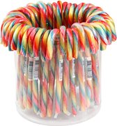 Candy Canes couleurs arc-en-ciel cannes de bonbon 50 pièces 12 grammes en silo Felko