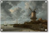 De molen bij Wijk bij Duurstede - Tuinposter 120x80 - Wanddecoratie - Jacob Isaacksz van Ruisdael - Meesterwerken - Landschap