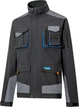 DEXTER - werkjas - multifunctioneel getailleerd jack - heren/dames - maat XL - 9 zakken - beschermjas - 280gr/m² - katoen - polyester - zwart - grijs