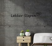 Stickerheld - Muursticker Lekker slapen - Slaapkamer - Droom zacht - Wolkje Zzz - Nederlandse Teksten - Mat Zwart - 17.8x87.5cm