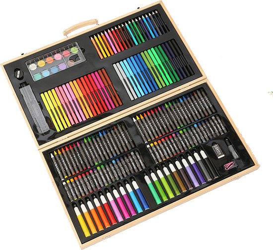 Coffret de dessin 180 pièces - Coffret de couleurs - Coffret de dessin -  Crayons de... | bol.com