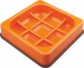 slowfeeder wafel hond 25 x 5,5 cm 1500 ml oranje