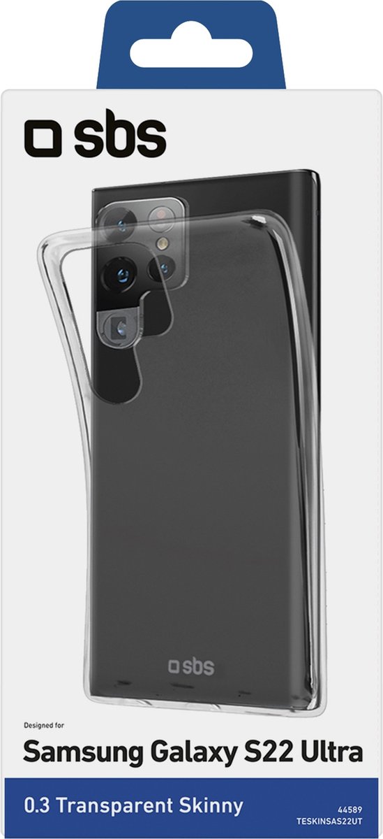 Samsung Galaxy S22 Ultra Hoesje - SBS - Skinny Serie - TPU Backcover - Transparant - Hoesje Geschikt Voor Samsung Galaxy S22 Ultra