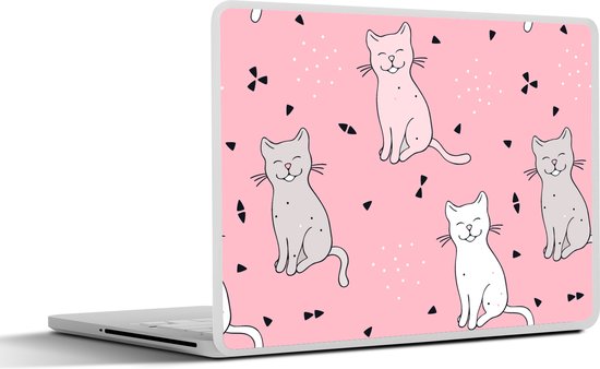 Laptop sticker - 10.1 inch - Kat - Huisdieren - Meisje - Design - 25x18cm - Laptopstickers - Laptop skin - Cover