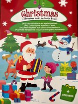 Kerstmis kleur- en spelletjesboek met stickers | Kerstmis | Kinderen | Kerstman | Kerstspelletjes | Feestdagen | Spel | Kleuren | Kleurboek | Stickerboek