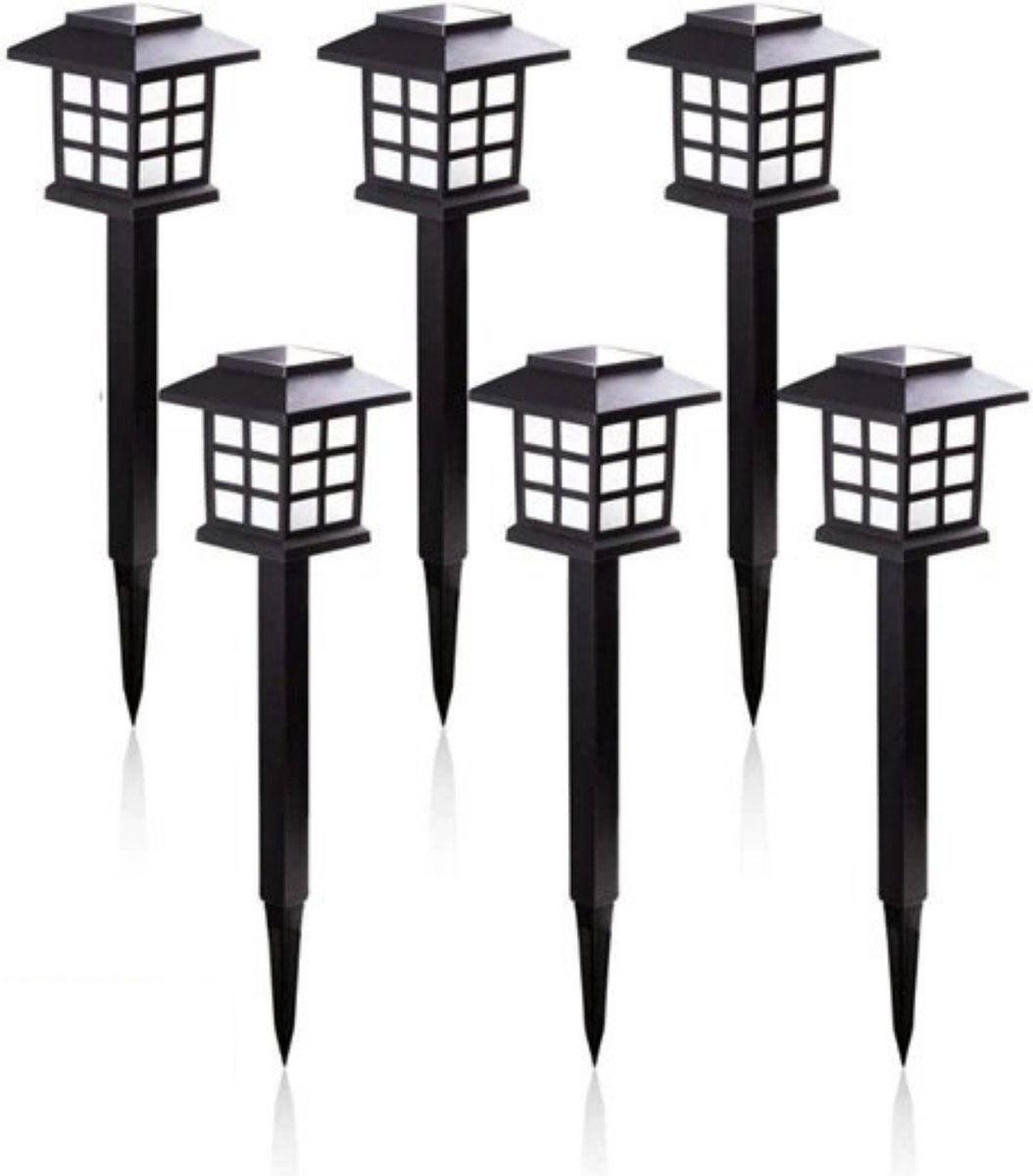 Manzibo Solar Tuinlamp 6 Stuks Padverlichting Tuin Fakkels Verlichting Outdoor Zonne-energie Lamp Tuin Sfeer