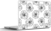 Laptop sticker - 14 inch - Klaproos - Bloemen - Design - 32x5x23x5cm - Laptopstickers - Laptop skin - Cover