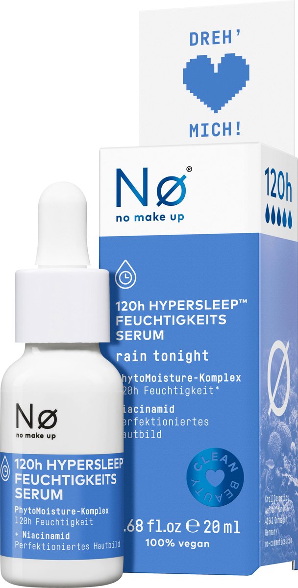 Nø Cosmetics Serum, 120h HyperSleep Moisture Serum, vanavond regen, 20 ml