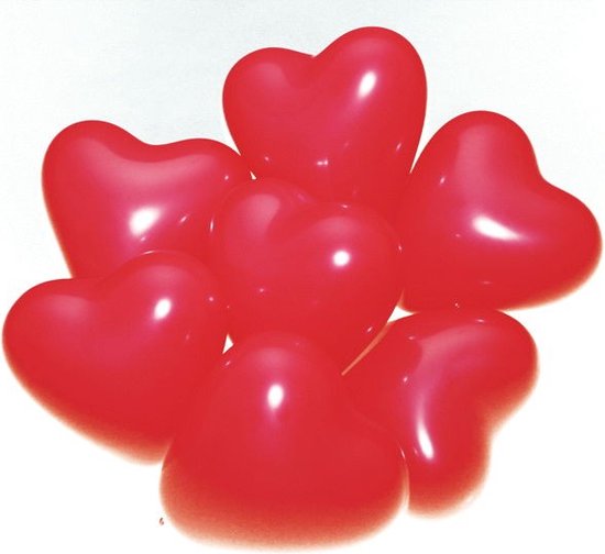 Hart ballon rood - Ø25cm - liefde Valentijn huwelijk  doosje van 12 stuks.