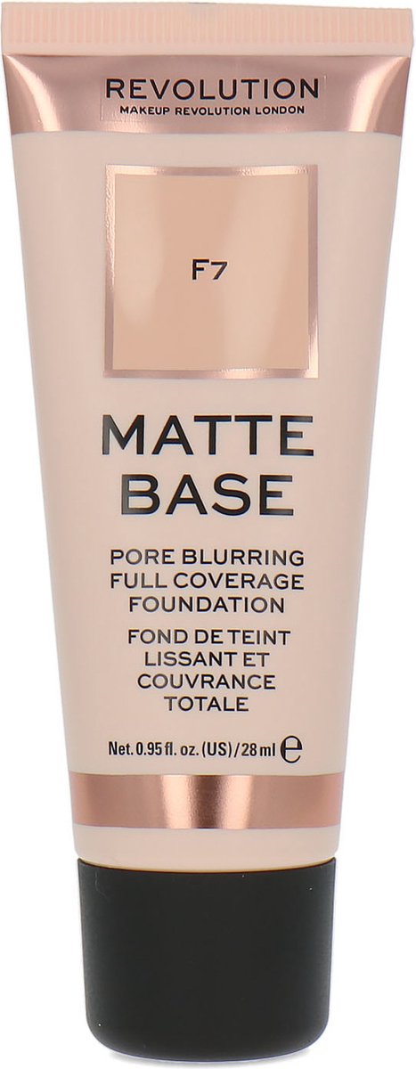 Makeup Revolution Matte Base Pore Blurring Full Coverage Foundation - F7