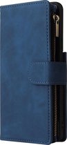 Bookcase Geschikt voor Samsung Galaxy S21 Ultra 5G - Blauw- Portemonnee hoesje