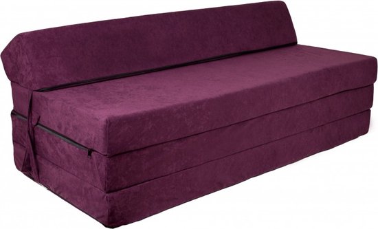Opvouwbaar matras - 2 persoons - 200x120x10cm - violet | bol.com