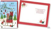 Lannoo Cards • Luxe dubbele Kerstkaarten • 6 stuks • Goud-foliedruk • Preegdruk/reliëf • Beste Wensen • (6 x €2.95)