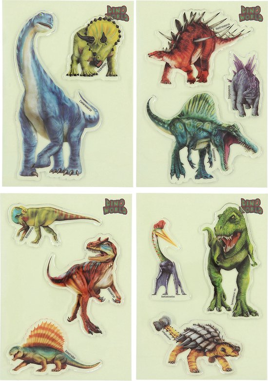 Autocollants Dino World Glibbies